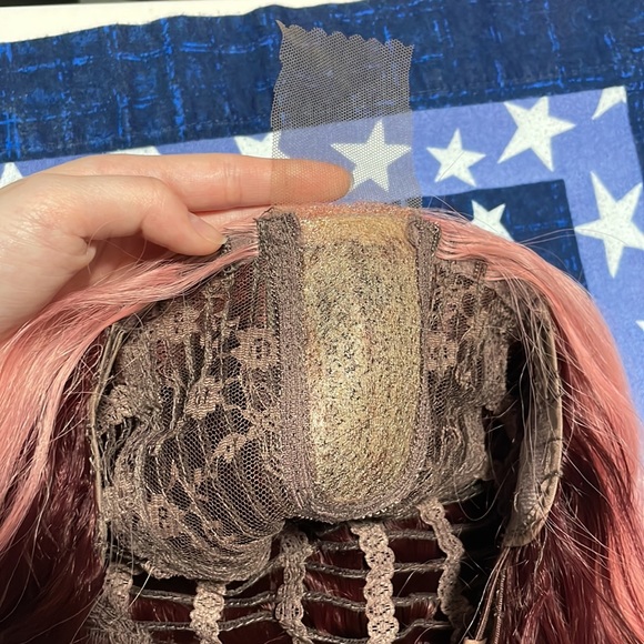 Burgundy pink lace front wig - Picture 8 of 8